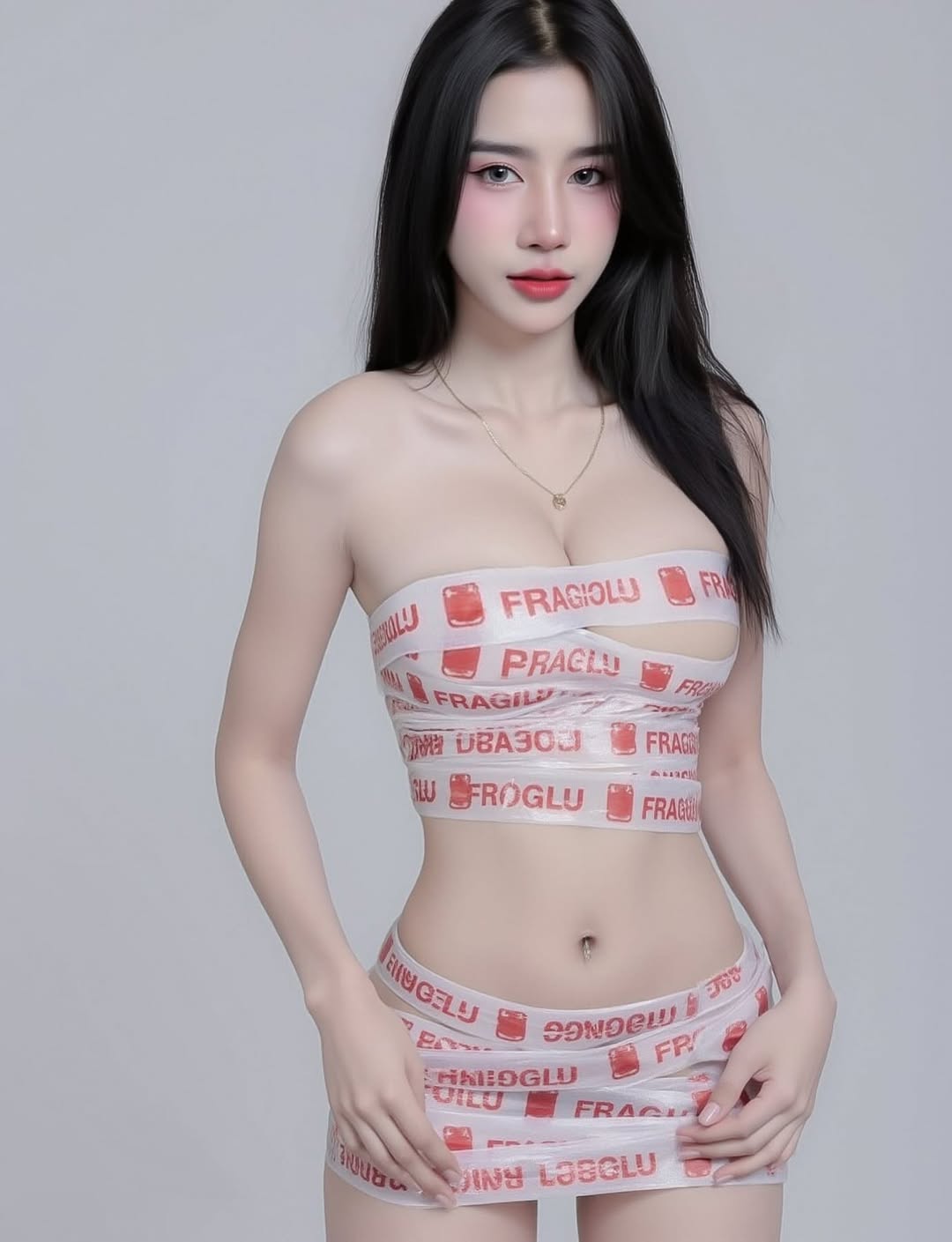 บีเบลล์ กฤติมา อวดแฟชั่นเทปกาวพันตัว