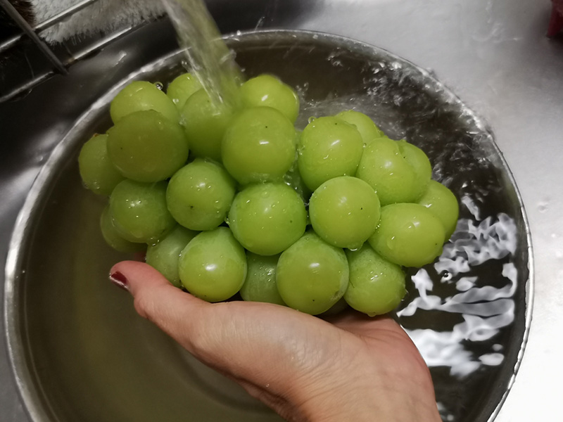 วิธีล้างองุ่น