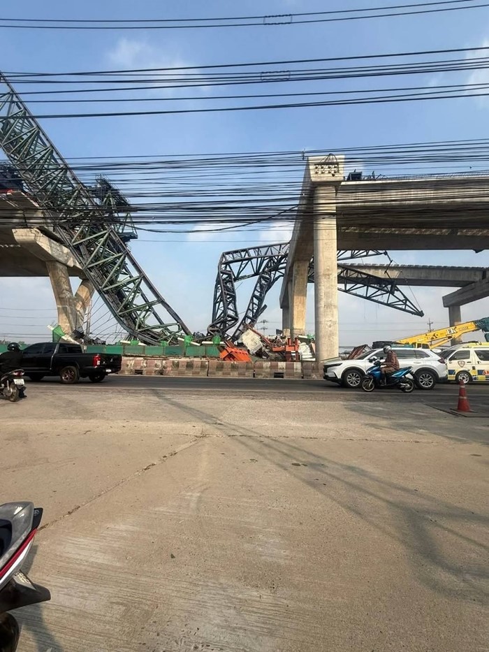  อาร์ต พศุตม์ แชร์ภาพเครนถล่มถนนพระราม 2