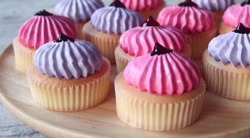 คัพเค้กครีมบลูเบอร์รี