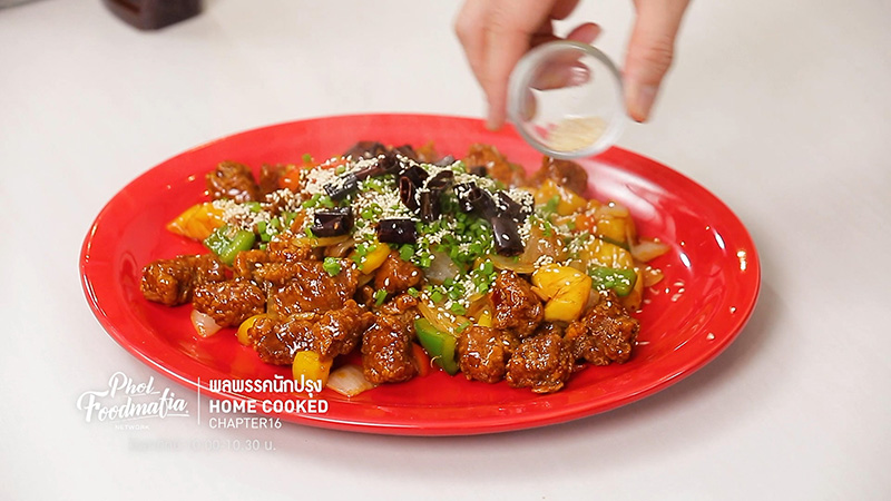 หมูทอดซอสหม่าล่าเปรี้ยวหวาน เมนูหมู ผัดเปรี้ยวหวาน สูตรอาหาร