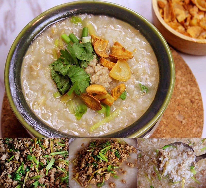 ข้าวต้มหมูสับทรงเครื่อง