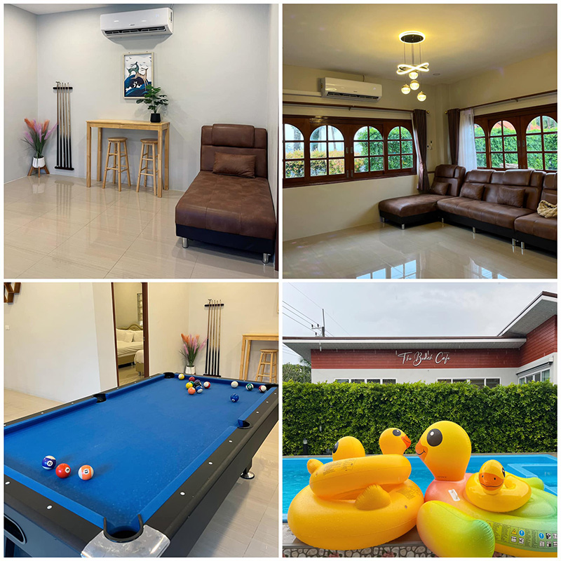 The Beach Pool Villa & Cafe ที่พักหาดแหลมสิงห์