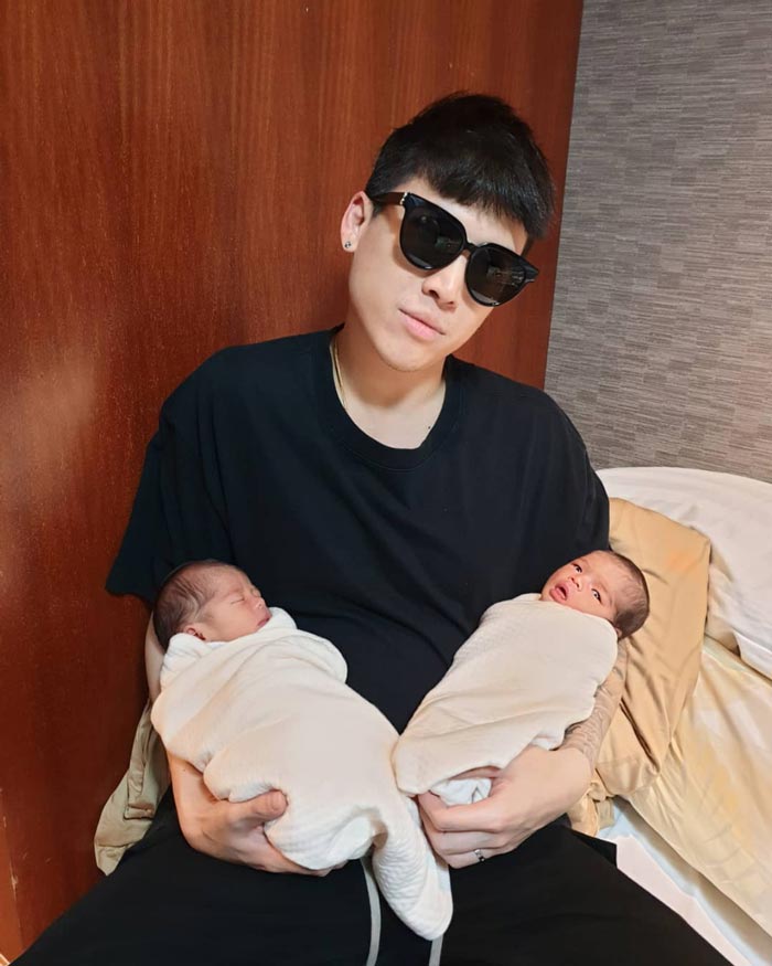 น้องมีก้า น้องมีญ่า ลูกแฝด ป๊อก มาร์กี้