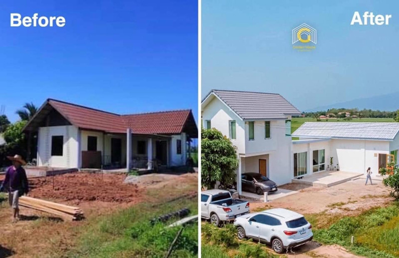 รีโนเวทบ้านชั้นเดียวเป็นสองชั้น