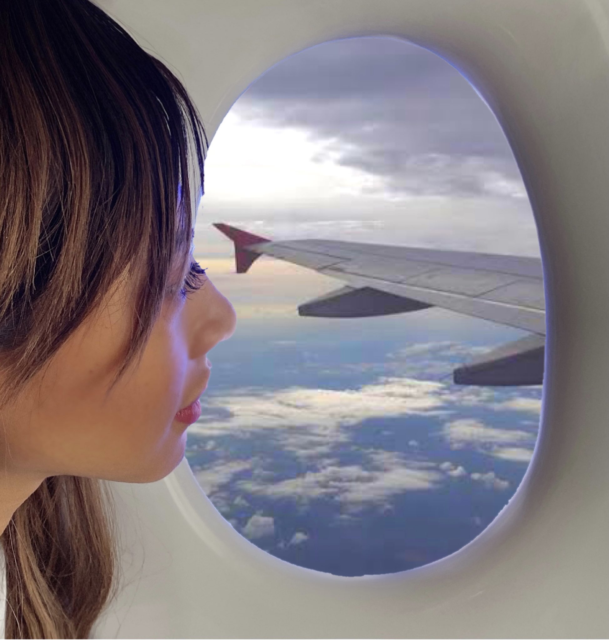 ถ่ายรูปบนเครื่องบิน