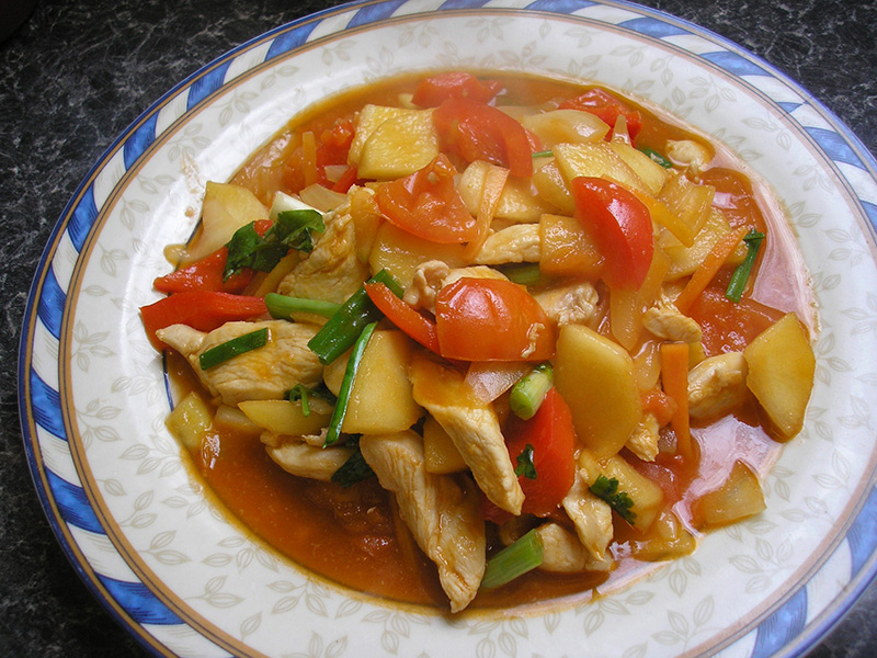 ผัดเปรี้ยวหวานไก่แอปเปิ้ล เมนูไก่ ผัดเปรี้ยวหวาน เมนูเด็ก อาหารไทย สูตรอาหาร