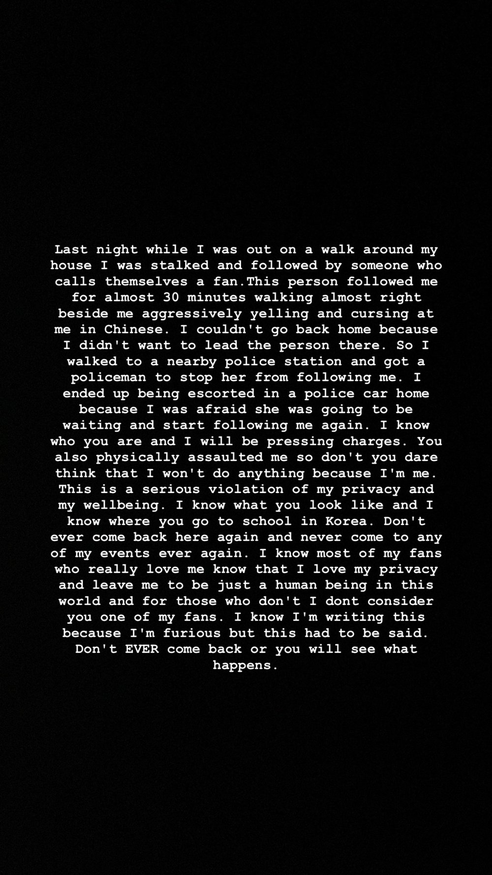 นิชคุณ เจอซาแซงสะกดรอยตามแถวบ้าน ตะโกนด่า-ทำร้าย จนต้องให้ ตร. ช่วย !