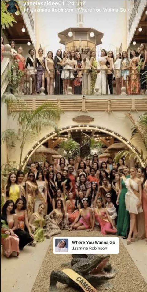 มิสแกรนด์ปากีสถาน โพสต์ขอโทษ  เจอทัวร์กัมพูชาลง ติดภาพจระเข้สวมสายสะพาย