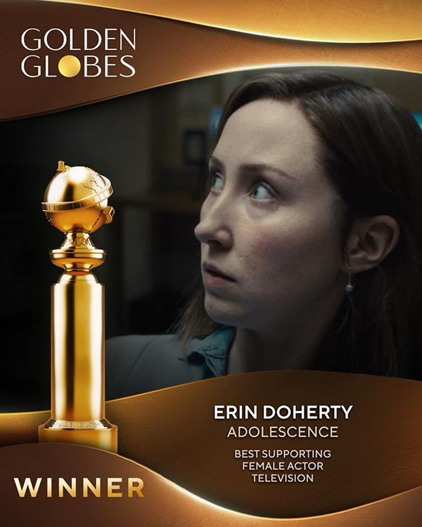 โอเวน คูเปอร์ จาก Adolescence รางวัลนักแสดงซีรีส์สมทบหญิงยอดเยี่ยม รางวัลลูกโลกทองคำ Golden Globes 2026 ครั้งที่ 83