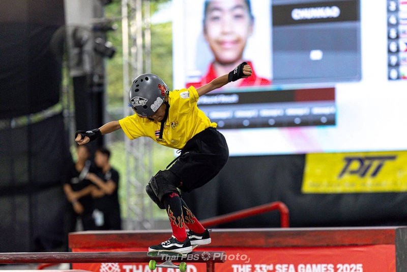 น้องมินิ จันทร์เก้า อุดมเพ็ญ นักสเกตบอร์ดทีมชาติไทย