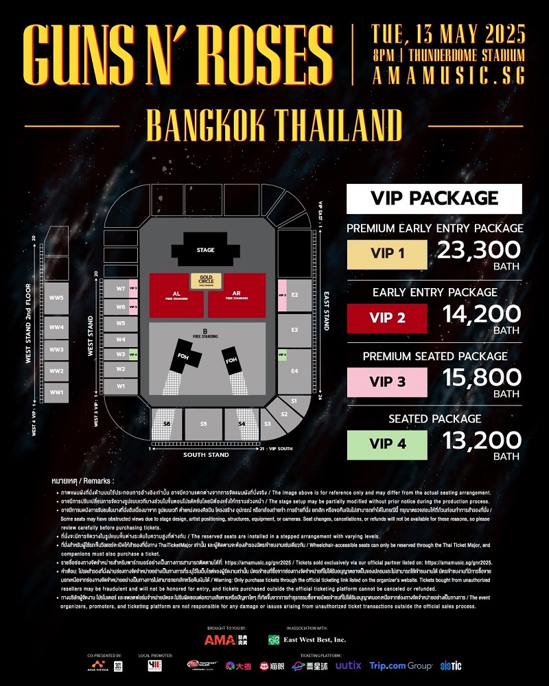Guns N' Roses 2025 World Tour Bangkok