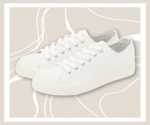 Muji Walk-Support Water Repellent Sneakers รองเท้าผ้าใบสีขาวผู้หญิง 2023
