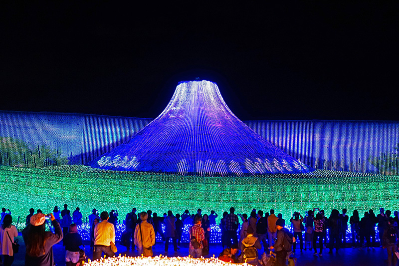 Beautiful Mt. Fuji, Nabana no Sato Winter Illumination