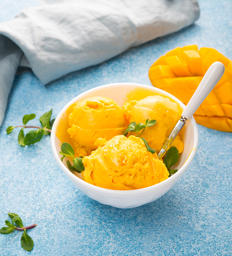 ไอศกรีมมะม่วง รวมสูตรไอศกรีมมะม่วง ของหวานหน้าร้อน ไอศกรีมโฮมเมด สูตรขนม