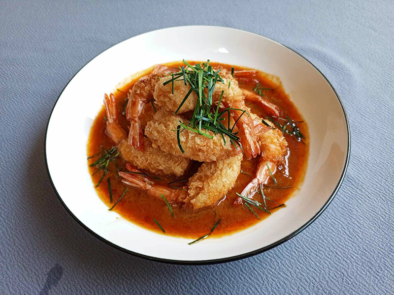 ฉู่ฉี่กุ้งทอด
