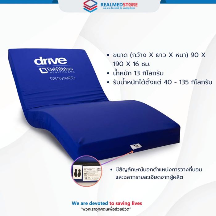 Devilbiss รุ่น Gravimed Multiflexx 3 Layer ที่นอนโฟมป้องกันแผลกดทับมาตรฐานเยอรมัน