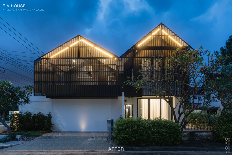 รีโนเวทบ้านเก่า 20 ปี บรรยากาศกลางคืน