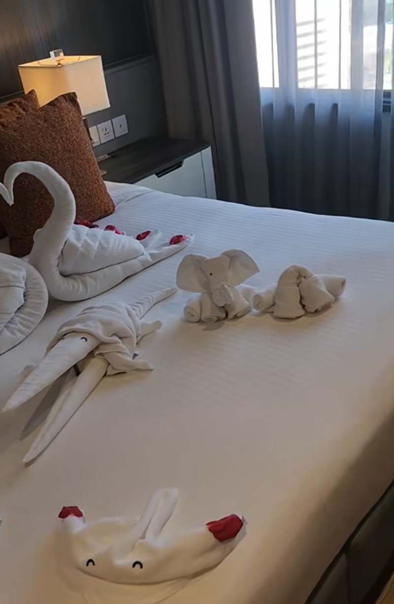 พับผ้าขนหนู