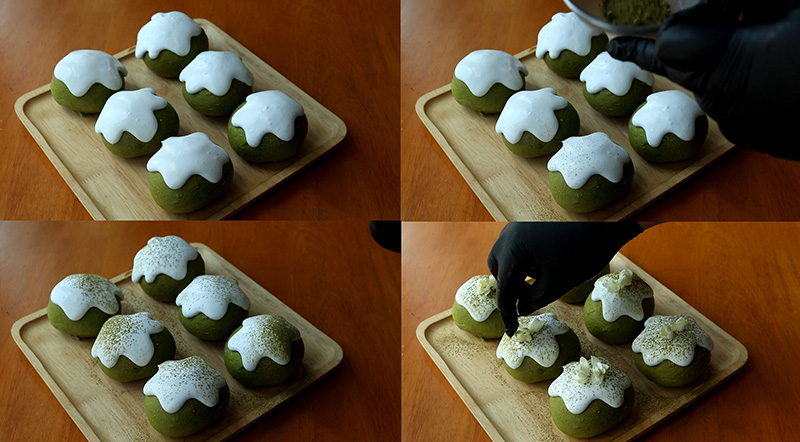 Matcha Jasmine Bread หรือ ขนมปังชาเขียวมัทฉะมะลิ สูตรขนม