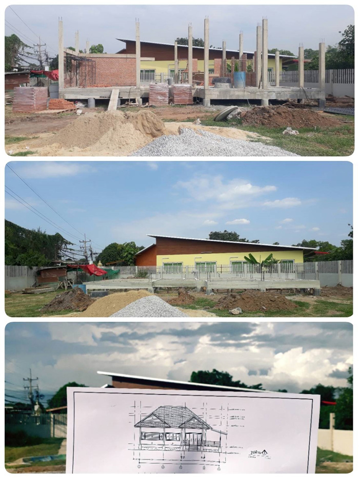 สร้างบ้านชั้นเดียว 2 ห้องนอน 1 ห้องน้ำ