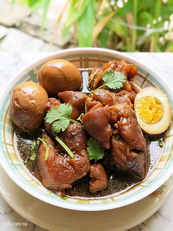 พะโล้คากิ เมนูพะโล้ ขาหมู อาหารไทย สูตรอาหาร
