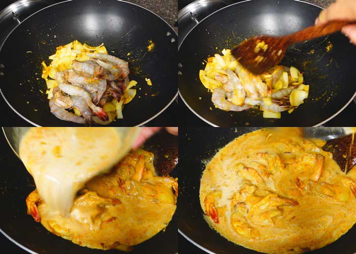 กุ้งผัดผงกะหรี่