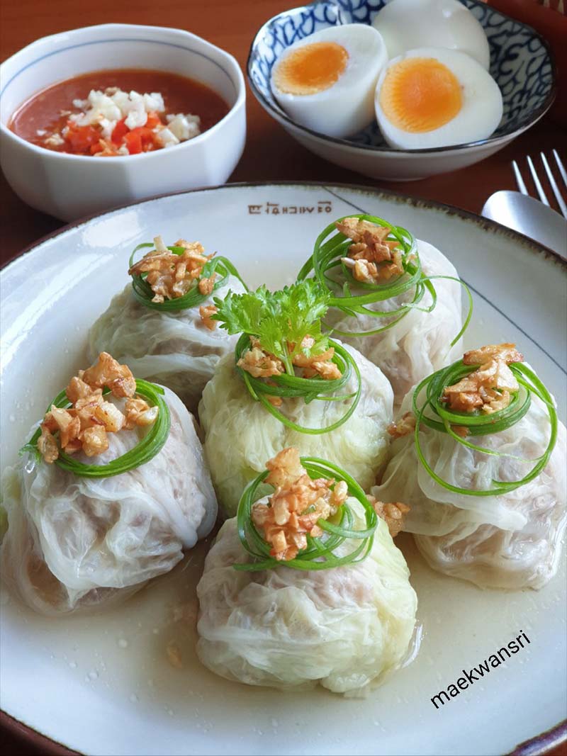 ผักกาดขาวห่อหมูสับ