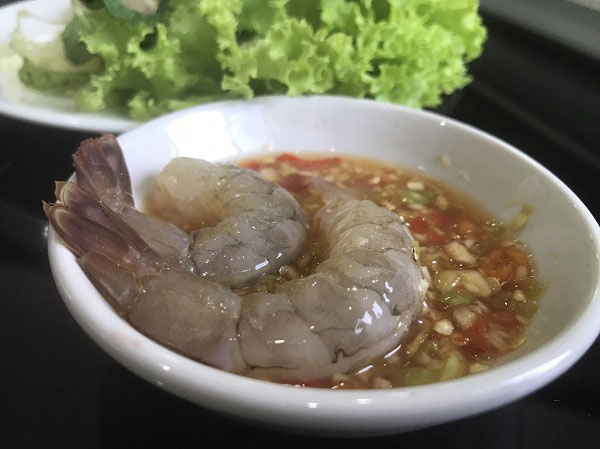 เมนูกุ้งสด