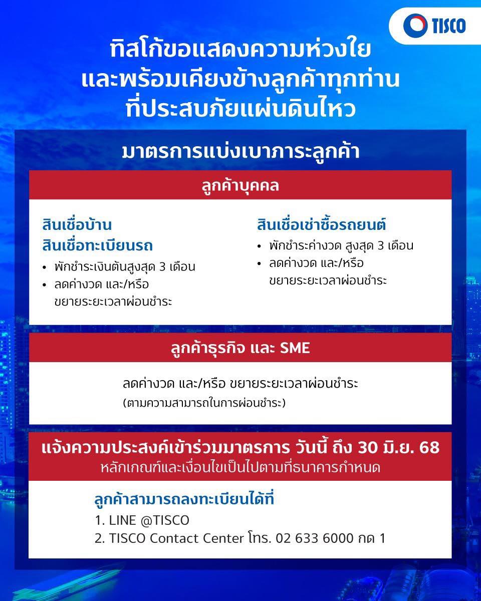 พักหนี้แผ่นดินไหวทิสโก้