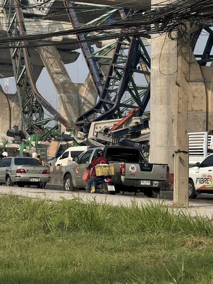  อาร์ต พศุตม์ แชร์ภาพเครนถล่มถนนพระราม 2