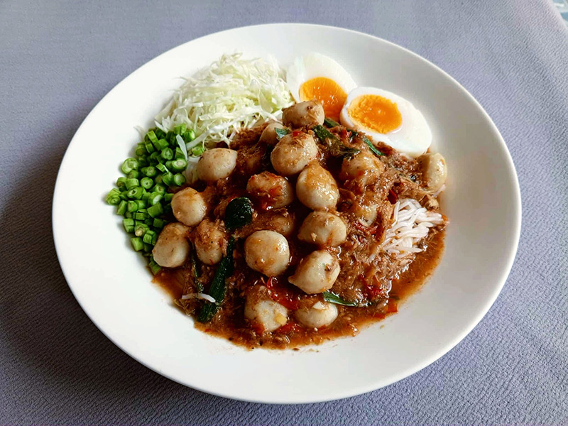 ขนมจีนน้ำยาป่าปลากระป๋อง สูตรขนมจีนน้ำยาป่า ขนมจีน ขนมจีนน้ำยา อาหารจานเดียว สูตรอาหาร