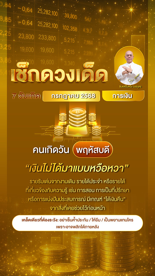 ดูดวงการเงิน