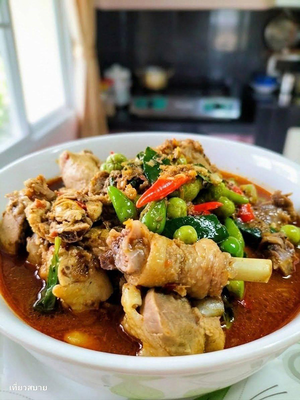 แกงป่าไก่บ้านใบยี่หร่า เมนูไก่ อาหารไทย สูตรอาหาร
