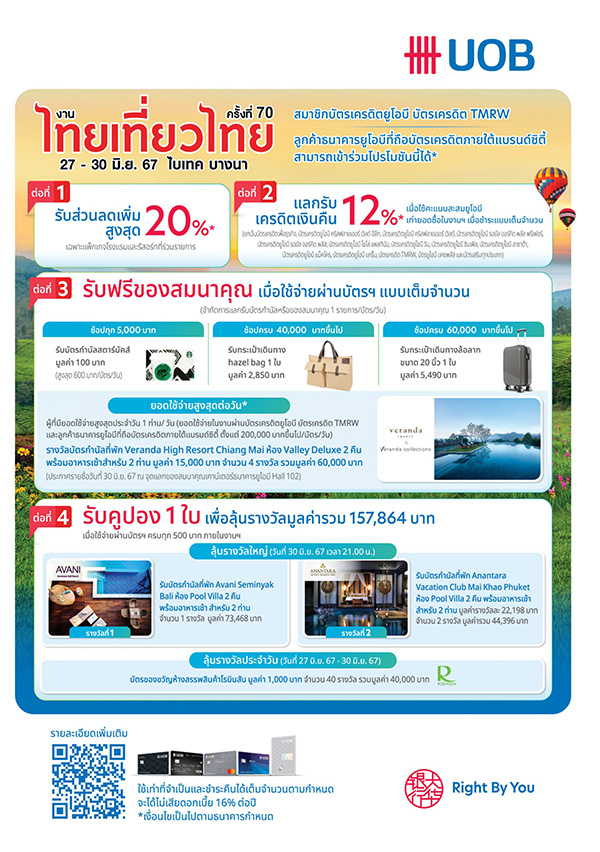 โปรโมชั่นบัตรเครดิตยูโอบี