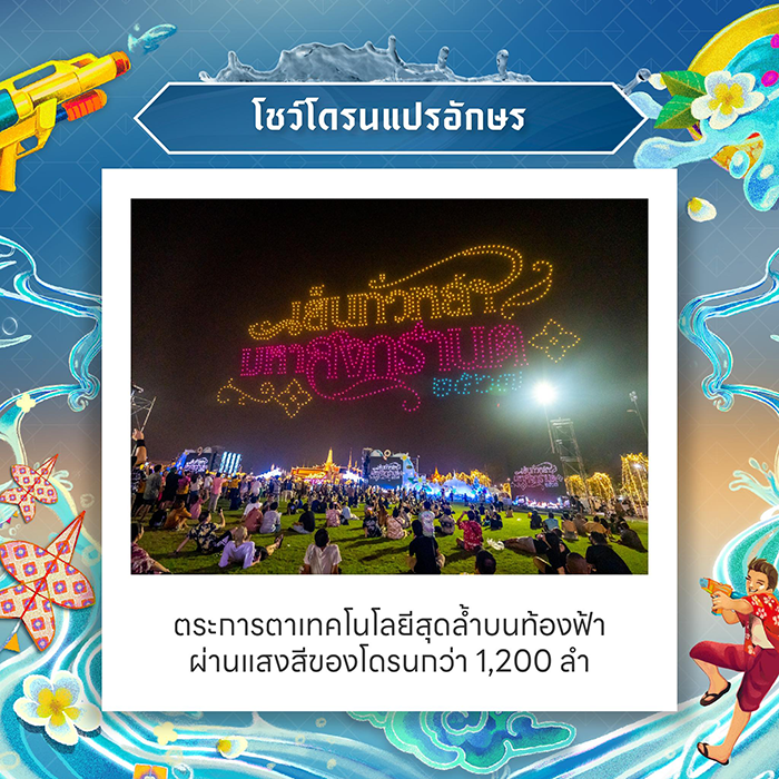 Maha Songkran World Water Festival 2025 โดรน