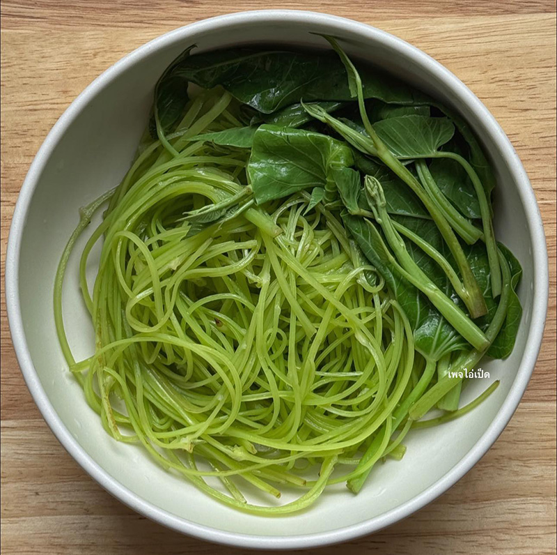 วิธีทำก๋วยเตี๋ยวเส้นผักบุ้ง