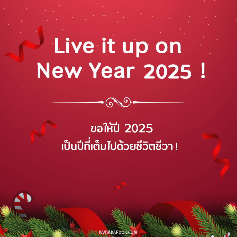 Live it up on New Year 2025 ! ขอให้ปี 2025 เป็นปีที่เต็มไปด้วยชีวิตชีวิา