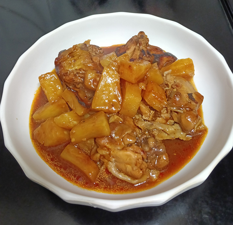 ไก่ตุ๋นซอสน้ำผึ้งสับปะรด เมนูไก่ อาหารไทย สูตรอาหาร