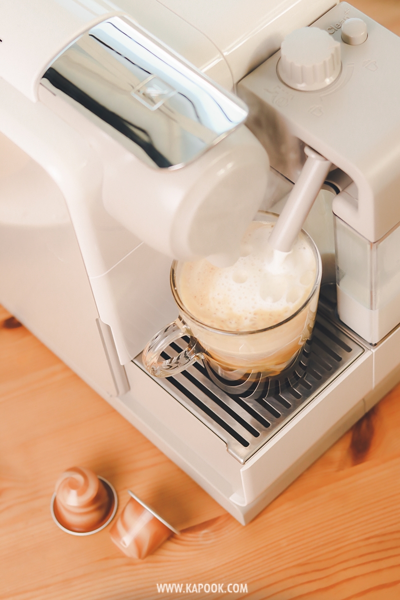 กาแฟร้อน Nespresso Capsule ผสมฟองนม