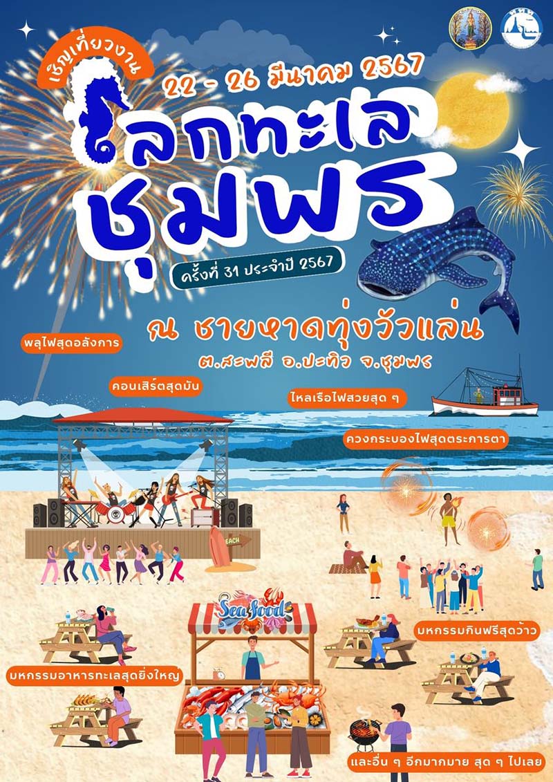 กำหนดการ งานโลกทะเลชุมพร 2567