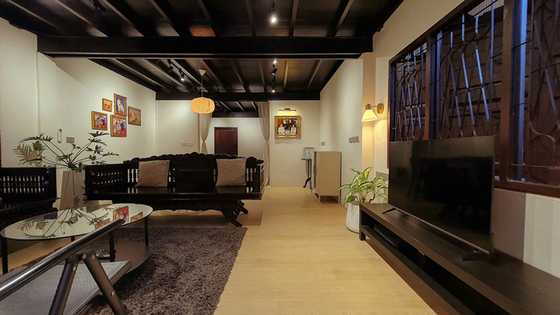 รีโนเวทบ้านครึ่งปูนครึ่งไม้ ห้องรับแขก