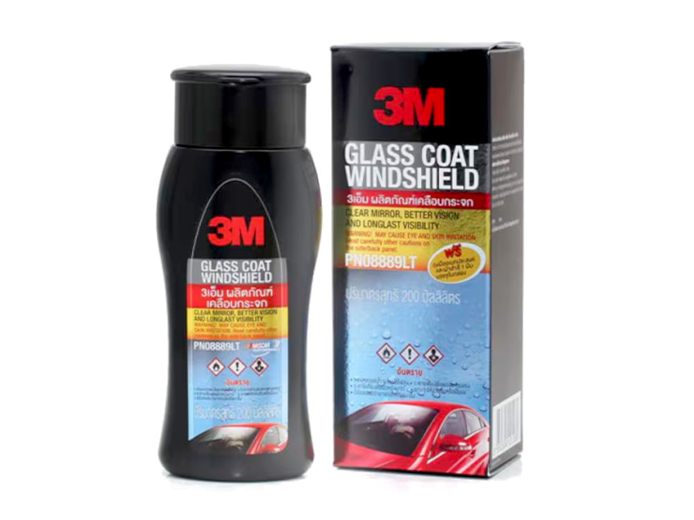 3M Glass Coat Windshield เคลือบกระจกกันน้ำ ขับขี่ปลอดภัย