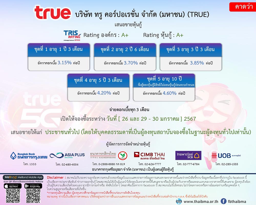 หุ้นกู้ทรู