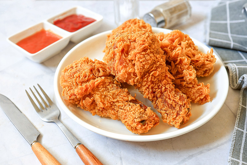 อุ่นไก่ทอดด้วยกระทะ อุ่นอาหาร ไก่ทอด เคล็ดลับทำอาหาร