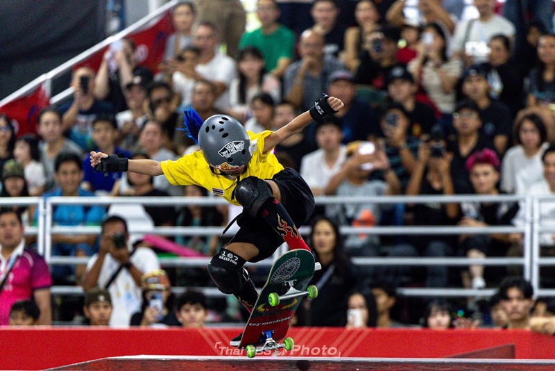 น้องมินิ จันทร์เก้า อุดมเพ็ญ นักสเกตบอร์ดทีมชาติไทย