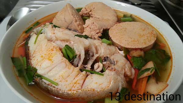 ต้มยำไข่ปลาค็อด