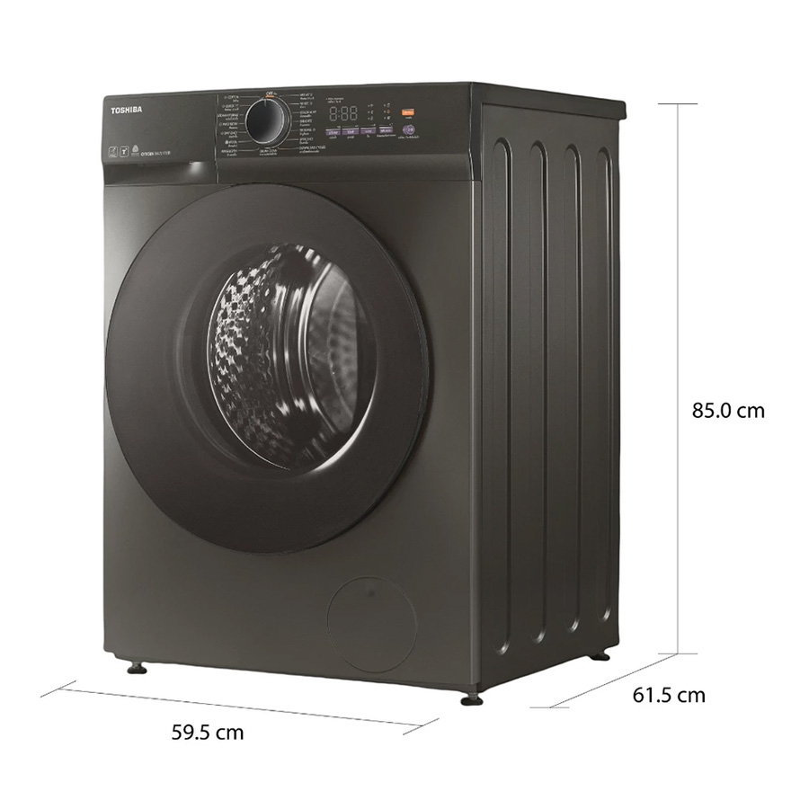 TOSHIBA เครื่องซักผ้า-อบผ้าฝาหน้า 10.5/7 กก. รุ่น TWD-T21BU115UWT(HH)