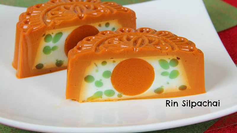 ขนมไหว้พระจันทร์วุ้นชาไทย