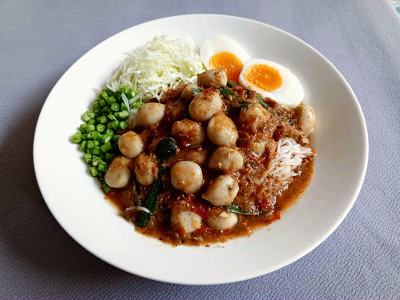 ขนมจีนน้ำยาป่าปลากระป๋อง สูตรขนมจีนน้ำยาป่า ขนมจีน ขนมจีนน้ำยา อาหารจานเดียว สูตรอาหาร